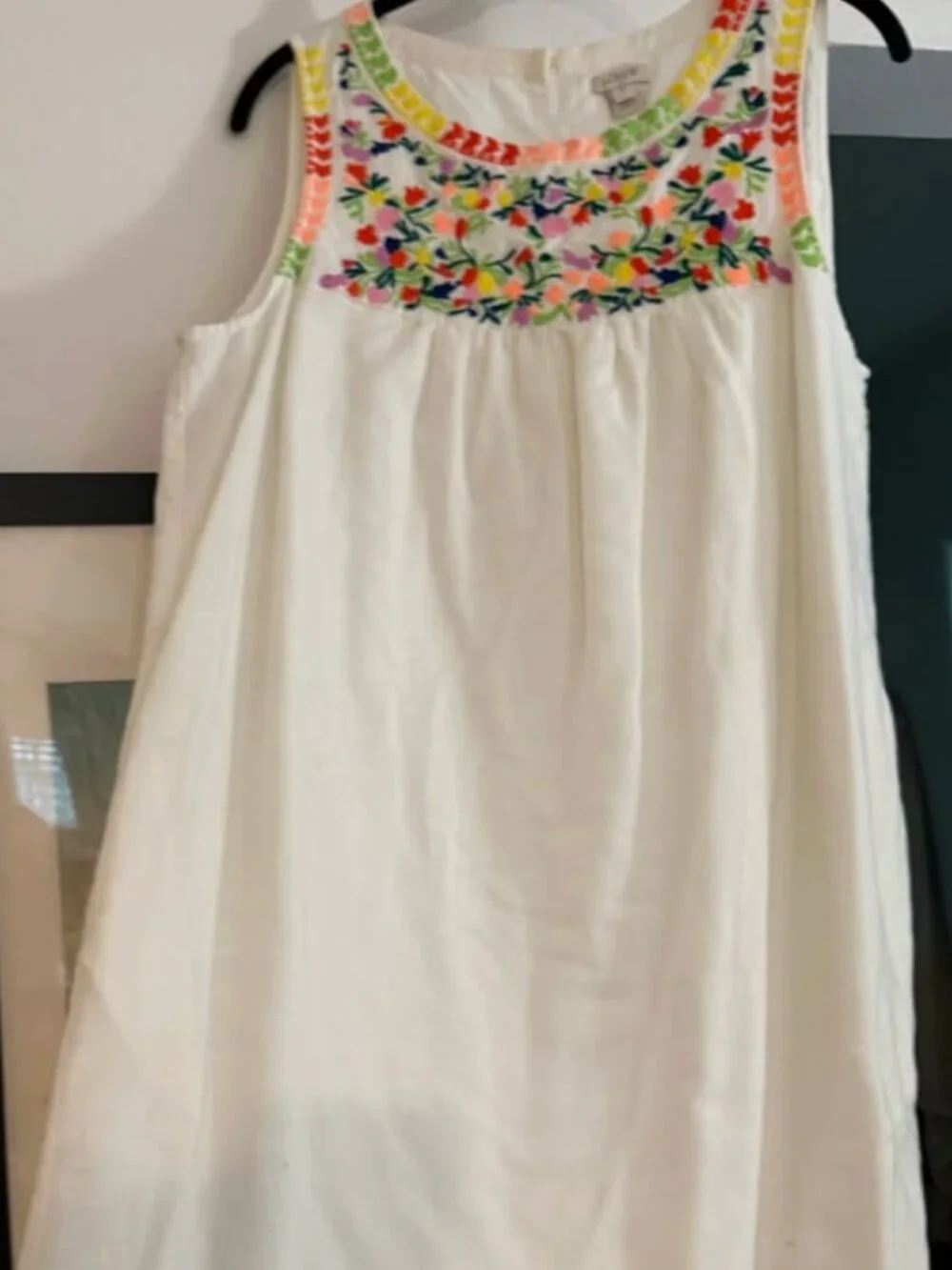 J.Crew Floral-Embroidered Sleeveless Dress